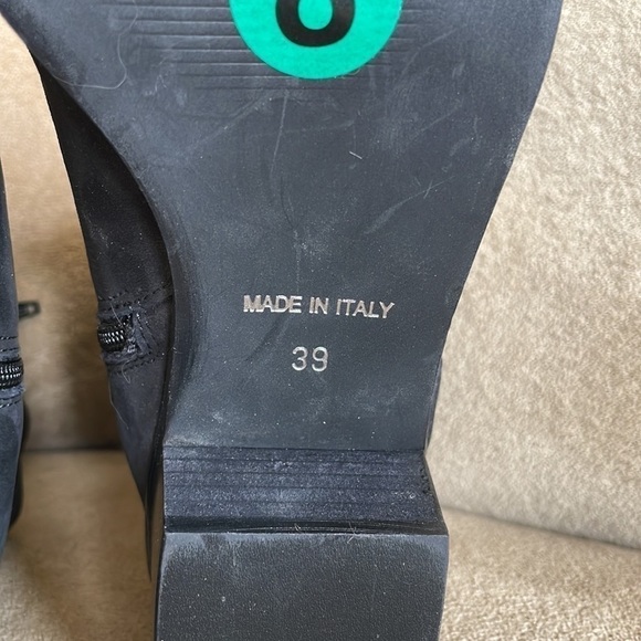 Brand New Avellini Genuine Leather Black Heeled Zipper Ankle Boots Made in Italy - Picture 12 of 15